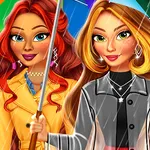 Aceite o desafio da moda para dias de chuva! Crie visuais perfeitos para o tempo cinzento, combinando casacos, botas e guarda-chuvas. Liberte o seu estilista…