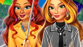 Aceite o desafio da moda para dias de chuva! Crie visuais perfeitos para o tempo cinzento, combinando casacos, botas e guarda-chuvas. Liberte o seu estilista…